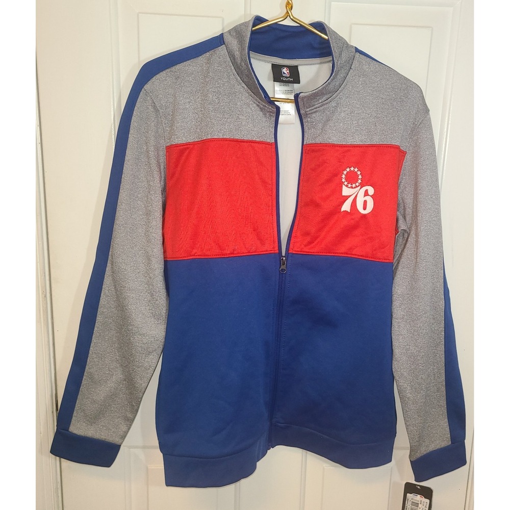 NBA Youth XL (18-20) Philadelphia 76ers Performance Full Zip Stripe Jacket ($80)